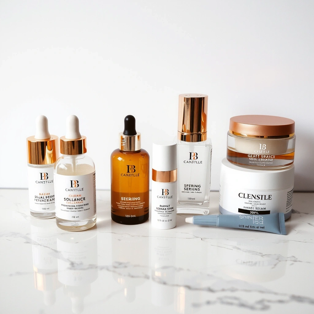 Women's beauty and skincare products collection