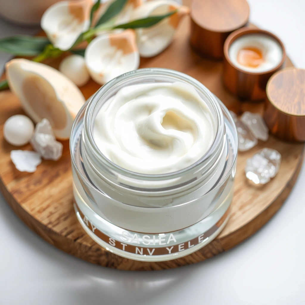 Rich hydrating moisturizer cream in luxurious jar