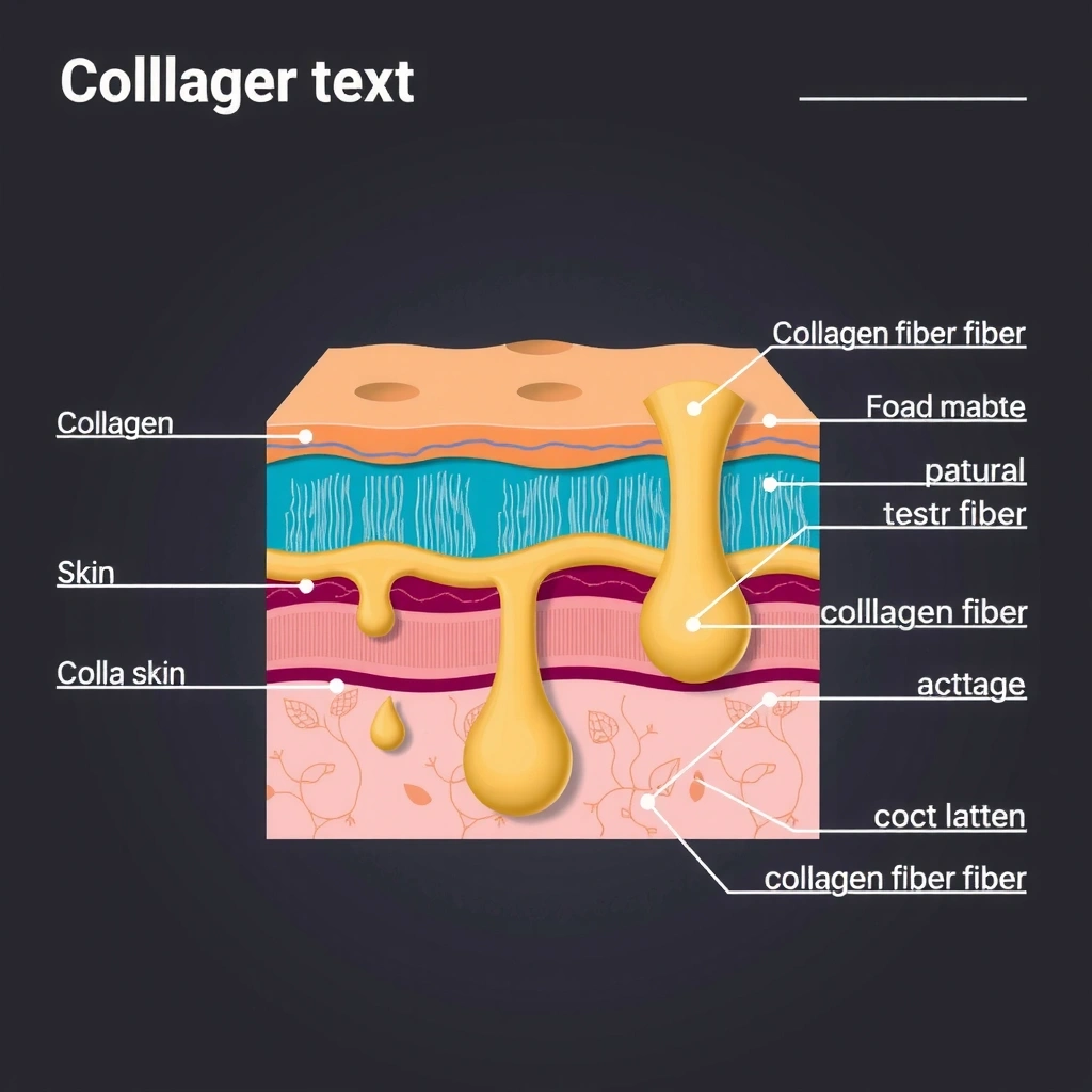 Scientific visualization of collagen and hyaluronic acid benefits for skin